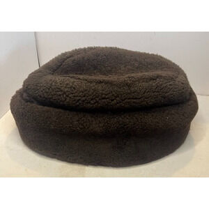 Vintage USA Dyed Mountain Lamb Brown Hat Cap USA
